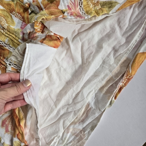 Floral Linen Mini Shirt Dress Forever New Brooke made in Aus sz US 10 - Picture 6 of 14